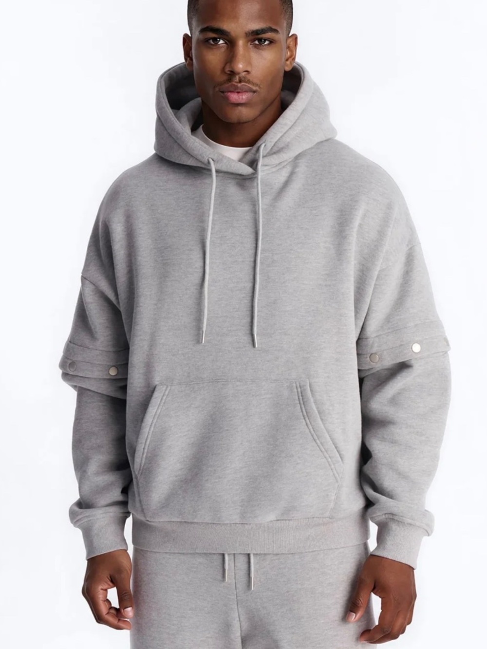 Fashion Nova Men Oversized Tear Away Convertible Hoodie Size XL NWT